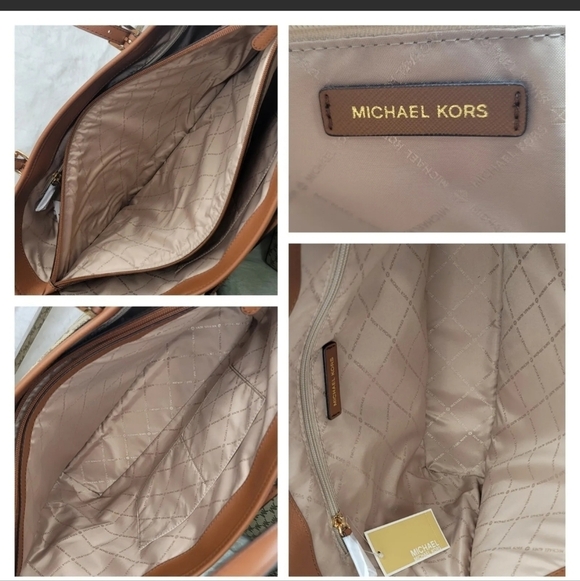 Michael Kors 4 SET Designer Signature Purse Bag Wallet Wristlet Pom NWT - Picture 3 of 11